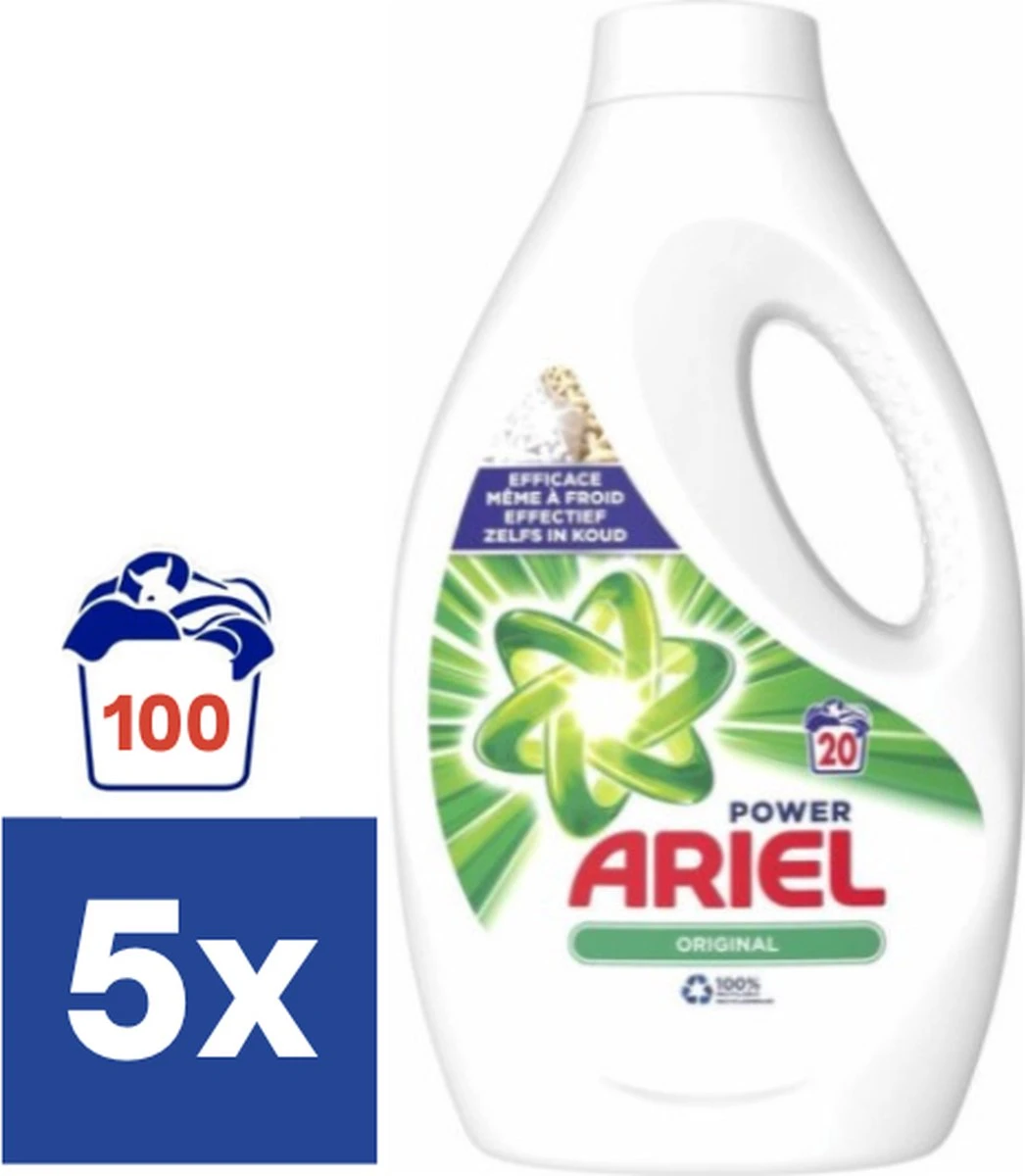 5x Ariel Vloeibaar Wasmiddel Original 1,11 Liter 3 5x Ariel Vloeibaar Wasmiddel Original 1,11 Liter