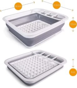 Amazy Afdruiprek Opvouwbaar & Bpa-vrij - Afdruiprek Voor Het Drogen Van Bestek, Borden, Glazen & Flessen - Afdruipmat In Grijs-wit Van Kunststof & Silicone Voor Gootsteen, Spoelbakken, Keuken 9 Amazy Afdruiprek Opvouwbaar & Bpa-vrij - Afdruiprek Voor Het Drogen Van Bestek, Borden, Glazen & Flessen - Afdruipmat In Grijs-wit Van Kunststof & Silicone Voor Gootsteen, Spoelbakken, Keuken -Dagelijkse Benodigdheden Winkel 1054x1200