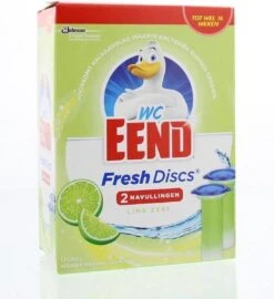 WC Eend Fresh Discs Navul Duo Lime 72 Ml 15 WC Eend Fresh Discs Navul Duo Lime 72 Ml -Dagelijkse Benodigdheden Winkel 1096x1200