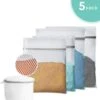 ForDig Wasnet Waszakjes (5 Stuks) Voor Lingerie En Fijne Was - Geschikt Voor Wasmachine - Met Rits - Wit -Dagelijkse Benodigdheden Winkel 1147x1200 7