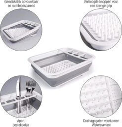 Amazy Afdruiprek Opvouwbaar & Bpa-vrij - Afdruiprek Voor Het Drogen Van Bestek, Borden, Glazen & Flessen - Afdruipmat In Grijs-wit Van Kunststof & Silicone Voor Gootsteen, Spoelbakken, Keuken 13 Amazy Afdruiprek Opvouwbaar & Bpa-vrij - Afdruiprek Voor Het Drogen Van Bestek, Borden, Glazen & Flessen - Afdruipmat In Grijs-wit Van Kunststof & Silicone Voor Gootsteen, Spoelbakken, Keuken -Dagelijkse Benodigdheden Winkel 1160x1200