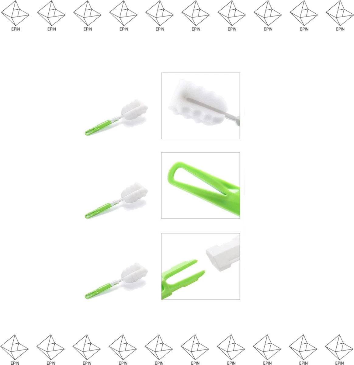 Merkloos EPIN | Glazen Spons | Fles Borstel | Drink Fles Spons | BLAUW 4 Merkloos EPIN | Glazen Spons | Fles Borstel | Drink Fles Spons | BLAUW - Afbeelding 2