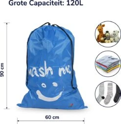 Wonair - Waszakken Voor Wasgoed - 60x90cm - Hemelsblauw - Met Trekkoord 14 Wonair - Waszakken Voor Wasgoed - 60x90cm - Hemelsblauw - Met Trekkoord -Dagelijkse Benodigdheden Winkel 1178x1200 8
