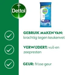 Dettol - Power & Fresh - Schoonmaakdoekjes - Oceaanfris - 4 X 80 Doekjes 11 Dettol - Power & Fresh - Schoonmaakdoekjes - Oceaanfris - 4 X 80 Doekjes -Dagelijkse Benodigdheden Winkel 1199x1200 3