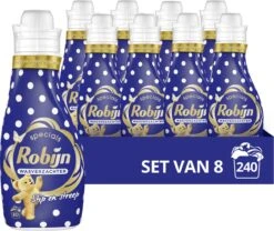 Robijn Specials Stip En Streep Wasverzachter - 8 X 30 Wasbeurten - Voordeelverpakking