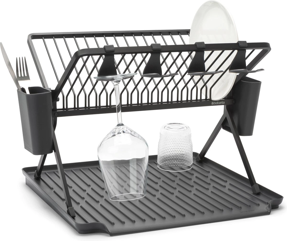 Brabantia SinkSide Afdruiprek - Inklapbaar - Dark Grey 5 Brabantia SinkSide Afdruiprek - Inklapbaar - Dark Grey - Afbeelding 3