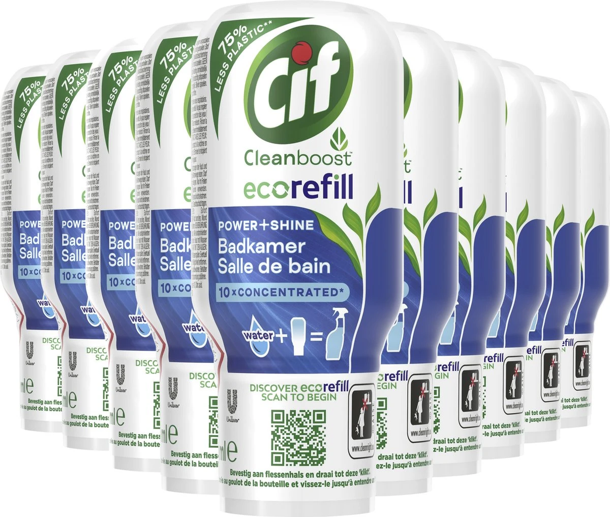 Cif Power & Shine Badkamer Ecorefill Capsule - 10 X 70 Ml - Voordeelverpakking 4 Cif Power & Shine Badkamer Ecorefill Capsule - 10 X 70 Ml - Voordeelverpakking - Afbeelding 2