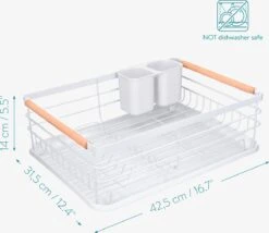 Navaris Afdruiprek Met Uitneembare Bestekhouder - Afwasrek Met Losse Lekbak - Vaatwasrek Met Plateau - Voor Bestek, Borden, Schalen En Pannen 13 Navaris Afdruiprek Met Uitneembare Bestekhouder - Afwasrek Met Losse Lekbak - Vaatwasrek Met Plateau - Voor Bestek, Borden, Schalen En Pannen -Dagelijkse Benodigdheden Winkel 1200x1040