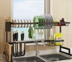 Sens Design Afwasrek Zwart - Afdruiprek - 82,5 Cm - RVS 11 Sens Design Afwasrek Zwart - Afdruiprek - 82,5 Cm - RVS -Dagelijkse Benodigdheden Winkel 1200x1042