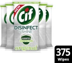 Cif Disinfect & Shine Wipes Doden 99,99% Van De Bacteriën Original Desinfecterende Schoonmaakdoekjes, Van 100% Biologisch Afbreekbaar Textiel 5 X 75 Doekjes 18 Cif Disinfect & Shine Wipes Doden 99,99% Van De Bacteriën Original Desinfecterende Schoonmaakdoekjes, Van 100% Biologisch Afbreekbaar Textiel 5 X 75 Doekjes -Dagelijkse Benodigdheden Winkel 1200x1050 2