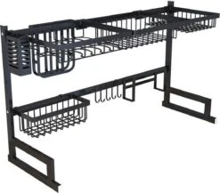 Sens Design Afwasrek Zwart - Afdruiprek - 82,5 Cm - RVS 13 Sens Design Afwasrek Zwart - Afdruiprek - 82,5 Cm - RVS -Dagelijkse Benodigdheden Winkel 1200x1054