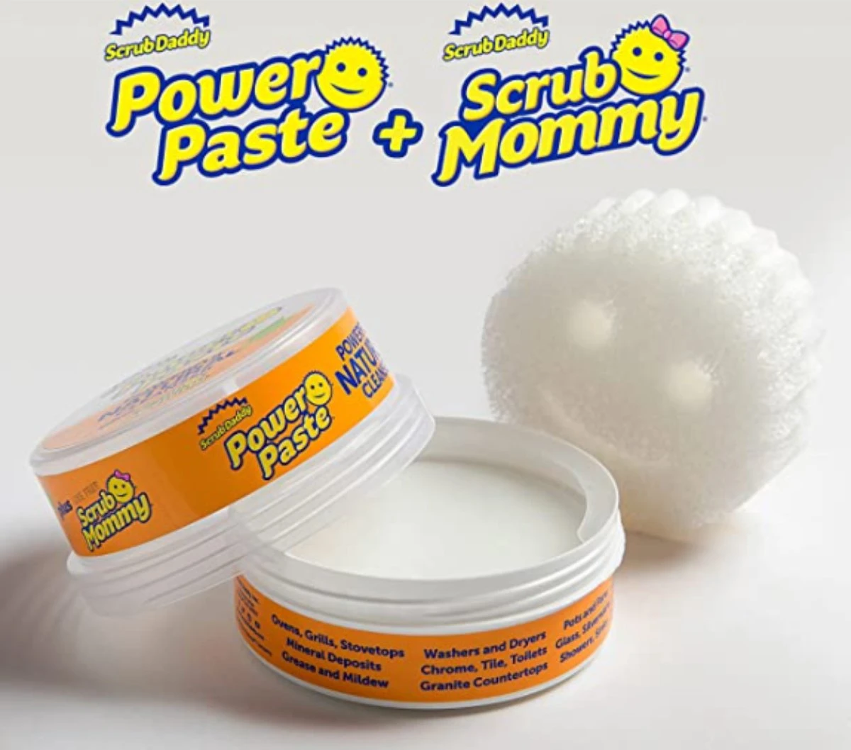The Orginal Scrub Daddy Power Paste Schoonmaakmiddel Incl. Original Scrub Mommy Wit 4 The Orginal Scrub Daddy Power Paste Schoonmaakmiddel Incl. Original Scrub Mommy Wit - Afbeelding 2