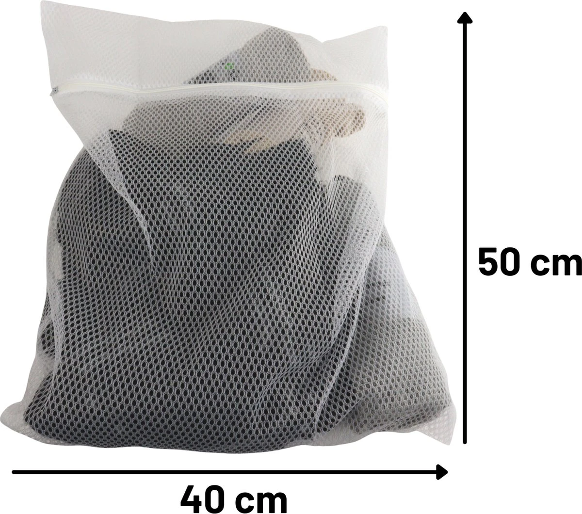 Orange85 Waszakken - 2 Stuks - Ritssluiting - Wit - 50x40 Cm - Polyester 4 Orange85 Waszakken - 2 Stuks - Ritssluiting - Wit - 50x40 Cm - Polyester - Afbeelding 2