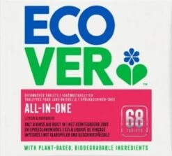 Ecover - Vaatwastabletten All In One - 68 Tabs -Dagelijkse Benodigdheden Winkel 1200x1083