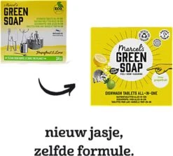 Marcel's Green Soap Vaatwastabletten Grapefruit & Limoen - 25 Stuks -Dagelijkse Benodigdheden Winkel 1200x1085 2