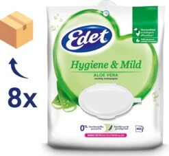 Edet Aloe Vera Vochtig Toiletpapier - 8 X 40 Stuks - Halfjaar Voorraad -Dagelijkse Benodigdheden Winkel 1200x1101 2