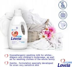Lovela - Wasmiddel - Hypoallergene Melk - Voor Het Wassen Van Baby & Witte Kleding - 4,5l 10 Lovela - Wasmiddel - Hypoallergene Melk - Voor Het Wassen Van Baby & Witte Kleding - 4,5l -Dagelijkse Benodigdheden Winkel 1200x1115 1
