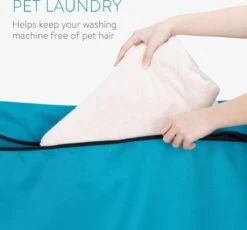 Navaris Waszak Voor Huisdieren Wasgoed - Wasnet Met Rits - Vangt Dierenharen Op Van Dekens, Handdoeken Of Beddengoed - 79 X 70,5 Cm - Blauw -Dagelijkse Benodigdheden Winkel 1200x1119 2