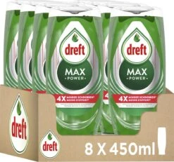 Dreft MaxPower - Vloeibaar Afwasmiddel - Voordeelverpakking 8 X 450 Ml -Dagelijkse Benodigdheden Winkel 1200x1124