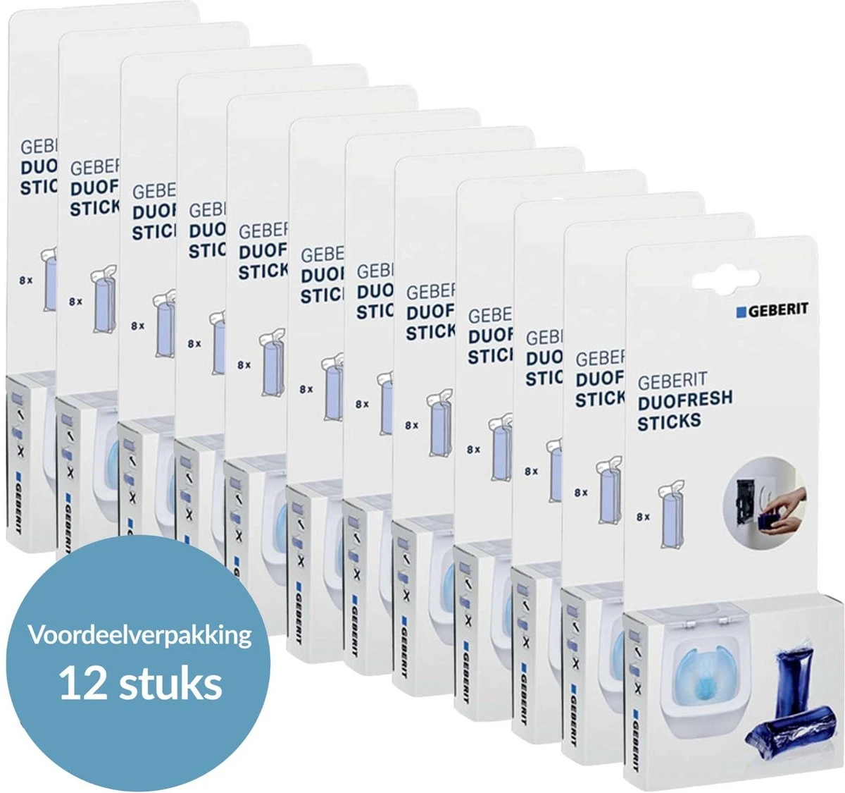 Geberit DuoFresh Sticks - 96 Stuks - Voordeelverpakking - Toilet/WC Blokjes Inbouwreservoir 11 Geberit DuoFresh Sticks - 96 Stuks - Voordeelverpakking - Toilet/WC Blokjes Inbouwreservoir - Afbeelding 9