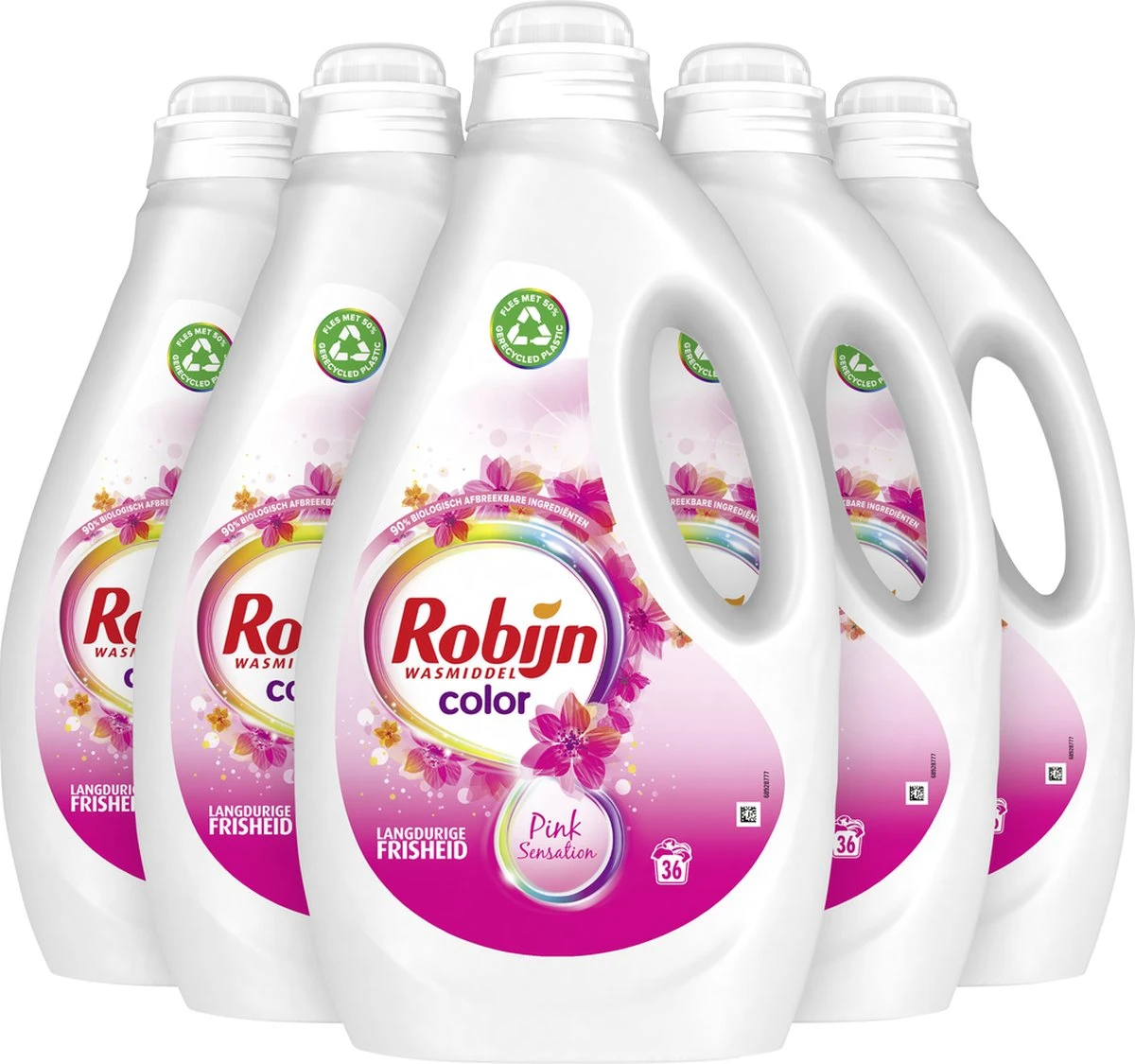 Robijn Color Pink Sensation Vloeibaar Wasmiddel - 5 X 36 Wasbeurten - Voordeelverpakking 4 Robijn Color Pink Sensation Vloeibaar Wasmiddel - 5 X 36 Wasbeurten - Voordeelverpakking - Afbeelding 2