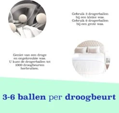 Casa Calma Drogerballen (6 Stuks) - Inclusief Opbergzakje - 100% Natuurlijk Schapenwol - Droger Ballen - Zero Waste Wasverzachter Bollen - Energiebesparend Drogen Met Droogbollen - Dryer Balls - Diervriendelijk & Milieuvriendelijk - Energie Besparen -Dagelijkse Benodigdheden Winkel 1200x1132 7
