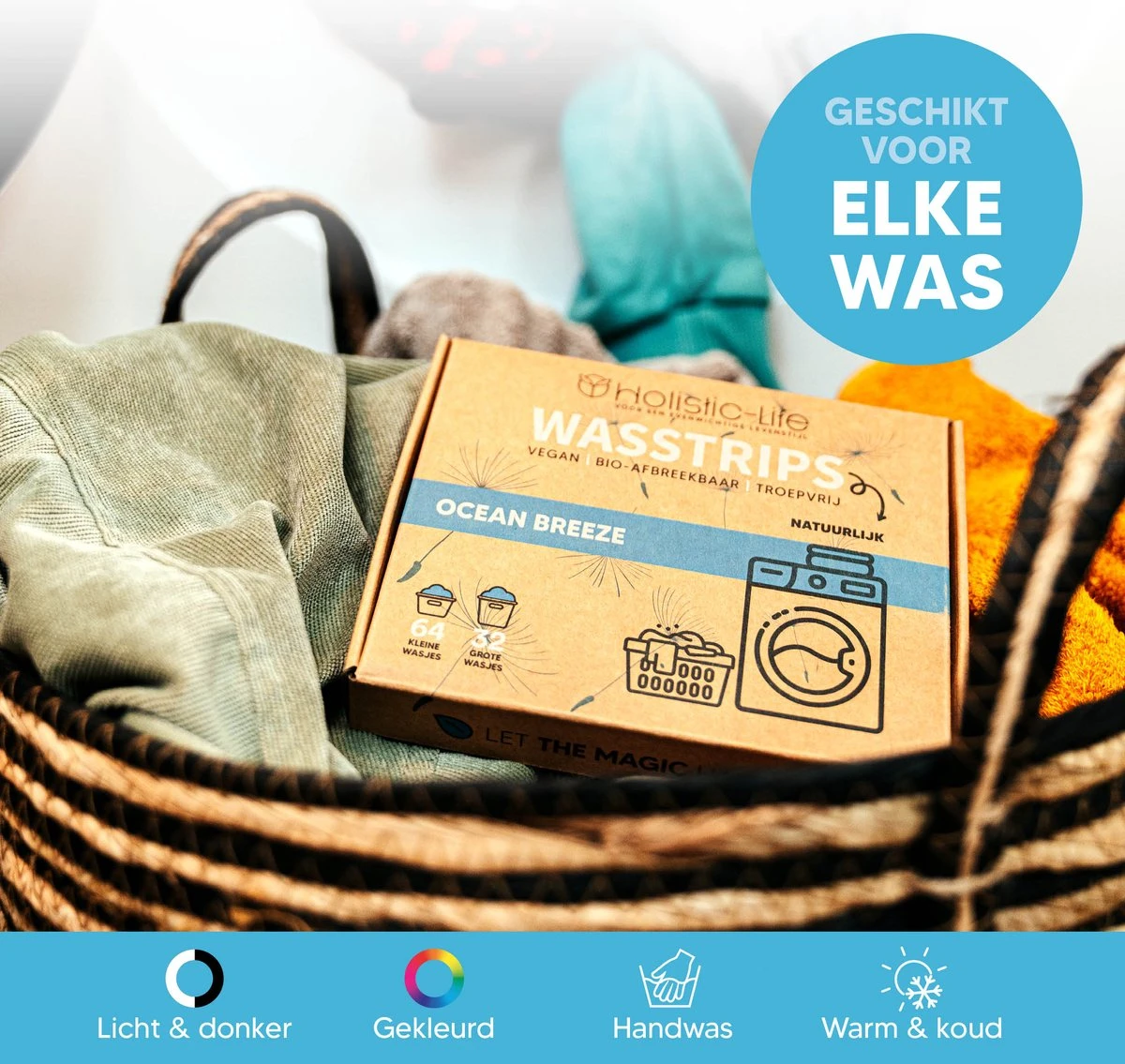 Wasmiddeldoekjes - Ocean Breeze Wasstrips 64 Wasbeurten – Wasmiddel Wasdoekjes - Natuurlijke Wasverzachter – Vegan – Zero Waste 5 Wasmiddeldoekjes - Ocean Breeze Wasstrips 64 Wasbeurten – Wasmiddel Wasdoekjes - Natuurlijke Wasverzachter – Vegan – Zero Waste - Afbeelding 3