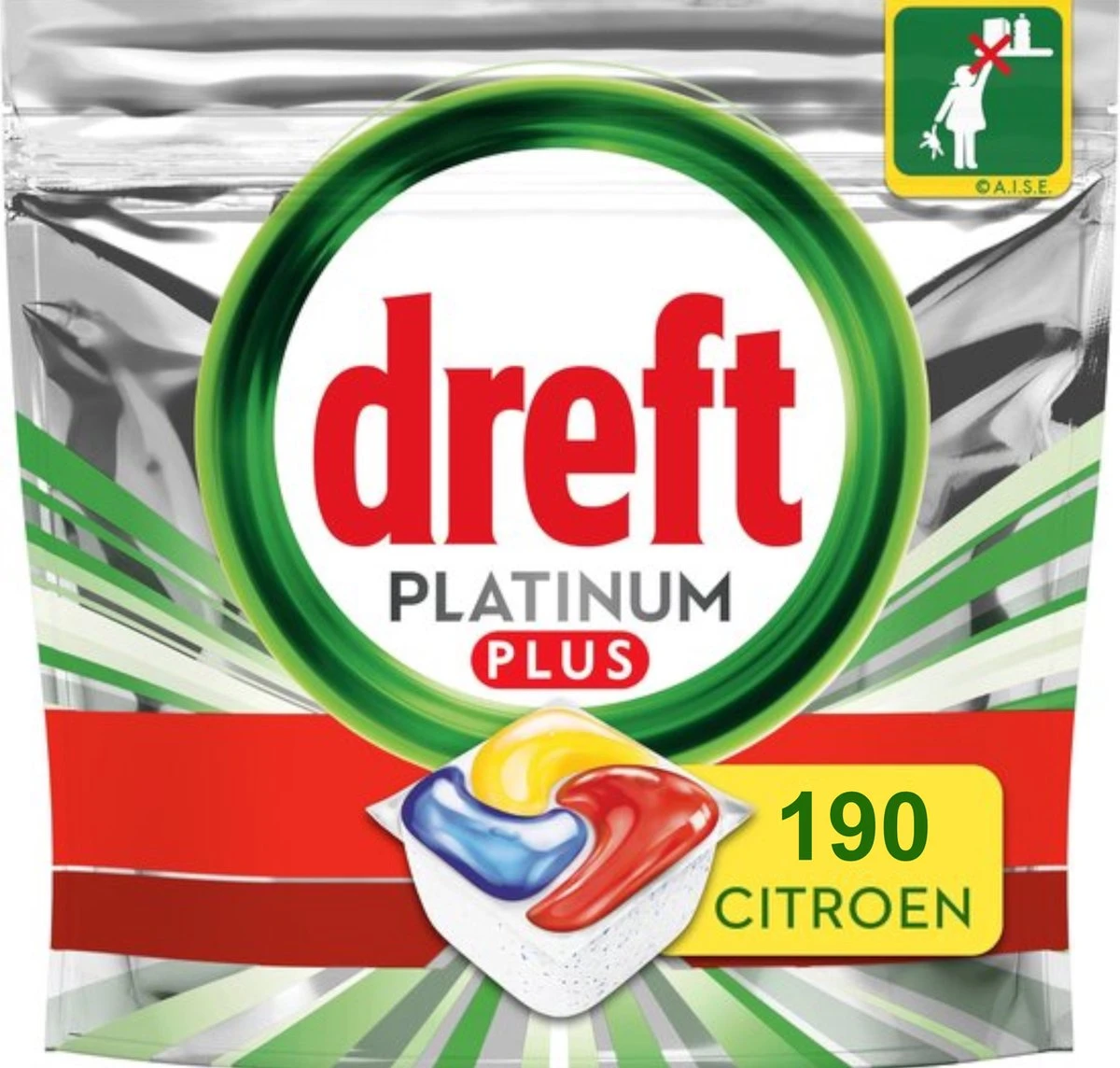 Dreft Platinum Plus All In One Lemon - 190 Stuks (2x95) - Voordeelverpakking - Vaatwastabletten 3 Dreft Platinum Plus All In One Lemon - 190 Stuks (2x95) - Voordeelverpakking - Vaatwastabletten