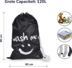 Wonair - Waszak Groot - 60x90cm - Zwart - Met Trekkoord En Draagband 17 Wonair - Waszak Groot - 60x90cm - Zwart - Met Trekkoord En Draagband -Dagelijkse Benodigdheden Winkel 1200x1147 10