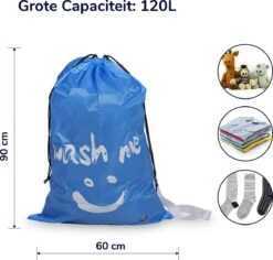 Wonair - Grote Waszak - 60x90cm - Hemelsblauw - Met Trekkoord En Draagband 15 Wonair - Grote Waszak - 60x90cm - Hemelsblauw - Met Trekkoord En Draagband -Dagelijkse Benodigdheden Winkel 1200x1147 12