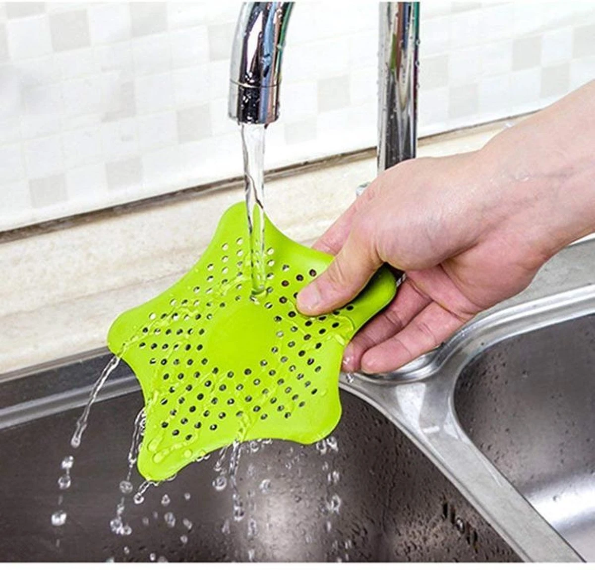 Merkloos Gootsteen Zeefje Starfish - Verkrijgbaar In Diversen Kleuren- 5 Merkloos Gootsteen Zeefje Starfish - Verkrijgbaar In Diversen Kleuren- - Afbeelding 3