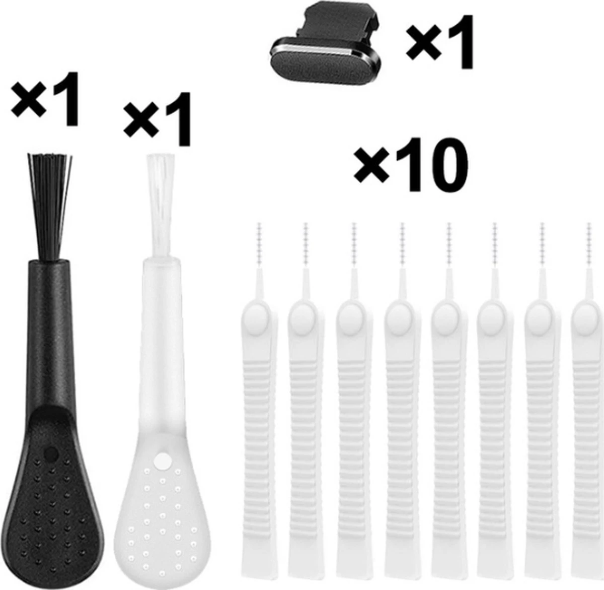 Merkloos Complete Schoonmaak Set Laadpoort Stofverwijderaar Geschikt Voor Apple Iphone Pro En Airpods - Dust Cover Cleaning Kit – Oplaadpoort Schoonmaken – Stofkapje Anti Stof Plug Schoonmaakset Tips 10 Merkloos Complete Schoonmaak Set Laadpoort Stofverwijderaar Geschikt Voor Apple Iphone Pro En Airpods - Dust Cover Cleaning Kit – Oplaadpoort Schoonmaken – Stofkapje Anti Stof Plug Schoonmaakset Tips - Afbeelding 8