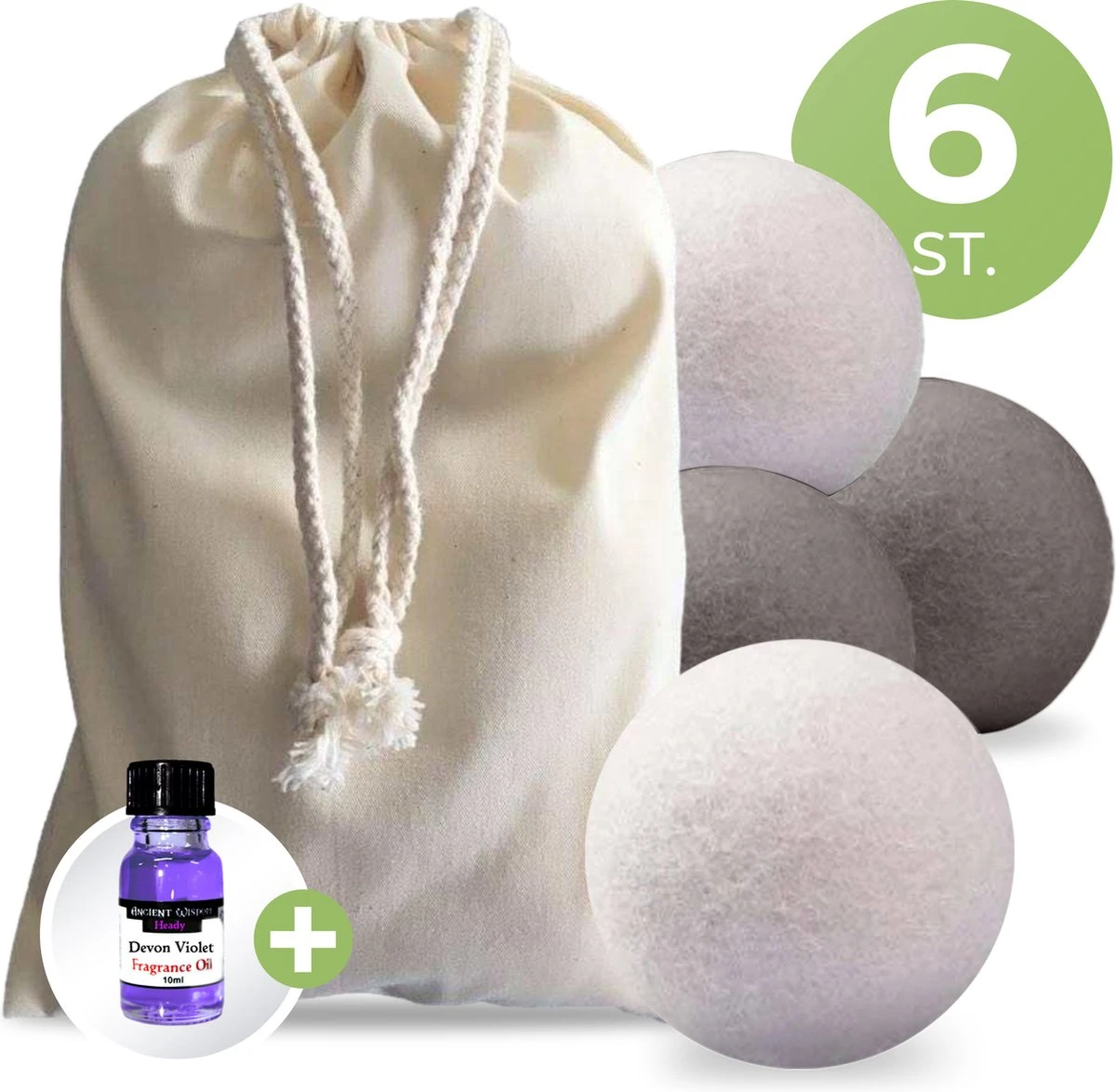 Drogerballen Met Wasparfum - Droogballen - Set Van 6 XL Ballen - Wasdroger Ballen Wol - 100% Nieuw-Zeelands Schapenwol - Wasballen 3 Drogerballen Met Wasparfum - Droogballen - Set Van 6 XL Ballen - Wasdroger Ballen Wol - 100% Nieuw-Zeelands Schapenwol - Wasballen