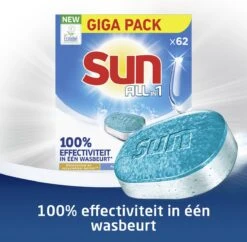 SUN® Sun All-in 1 Normaal Vaatwastabletten - 62 Tabletten - Voordeelverpakking -Dagelijkse Benodigdheden Winkel 1200x1176 5