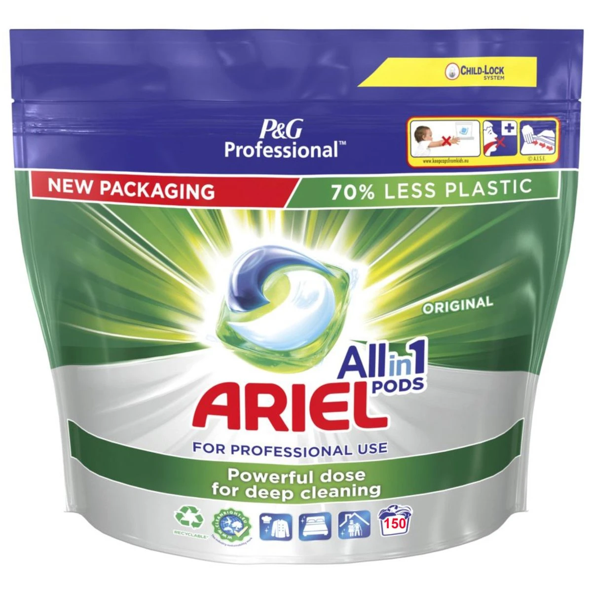 Ariel All In 1 Pods Regular - 2x75 Wasbeurten - Voordeelverpakking 4 Ariel All In 1 Pods Regular - 2x75 Wasbeurten - Voordeelverpakking - Afbeelding 2