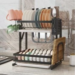 Doogo® Afdruiprek Met Lekbak 2 Laags – Inklapbaar - Muur Hangen Mogelijke - Afwasrek – Met 2 Lekbakken – Extra Accessories Voor Servies En Snijplanken - RVS 23 Doogo® Afdruiprek Met Lekbak 2 Laags – Inklapbaar - Muur Hangen Mogelijke - Afwasrek – Met 2 Lekbakken – Extra Accessories Voor Servies En Snijplanken - RVS -Dagelijkse Benodigdheden Winkel 1200x1195