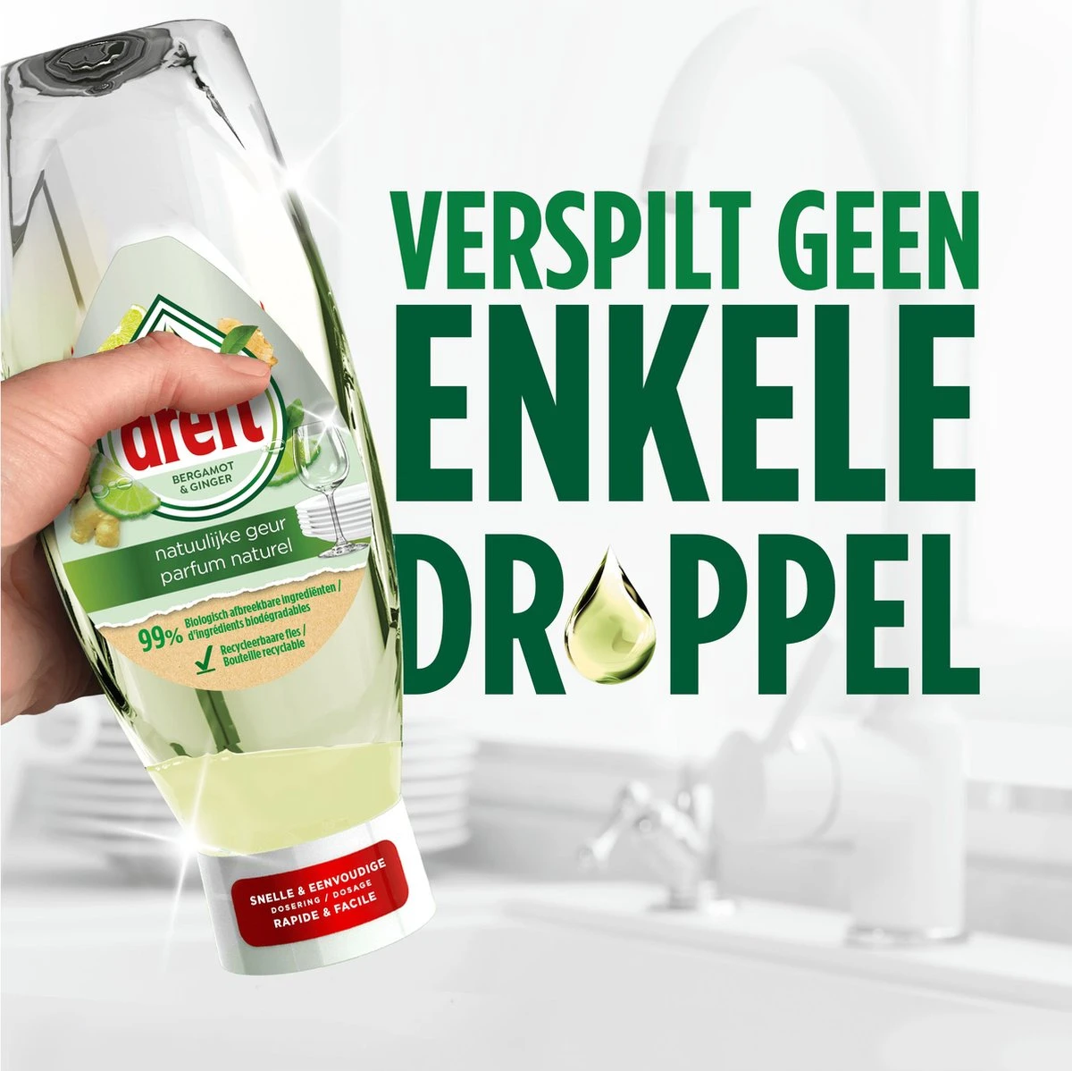 Dreft Natuurlijke Geur - Afwasmiddel - Bergamot & Gember - Ondersteboven Fles - Voordeelverpakking 8 X 370 Ml 10 Dreft Natuurlijke Geur - Afwasmiddel - Bergamot & Gember - Ondersteboven Fles - Voordeelverpakking 8 X 370 Ml - Afbeelding 8