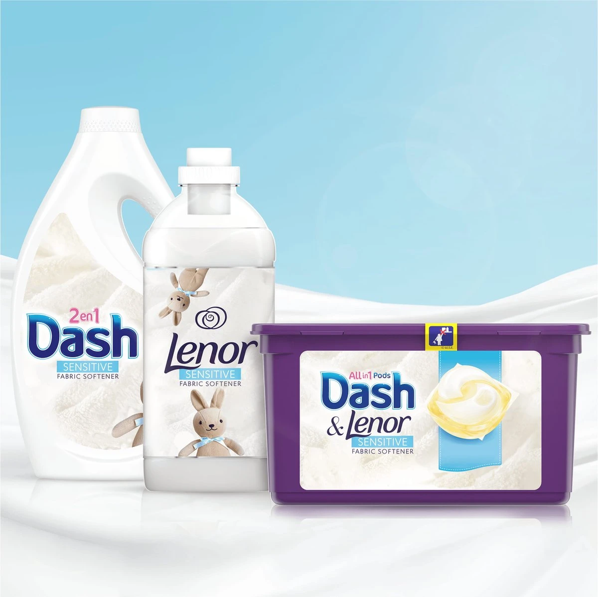 Lenor Caresse Sensitive - Wasverzachter - Voordeelverpakking 8 X 45 Wasbeurten 7 Lenor Caresse Sensitive - Wasverzachter - Voordeelverpakking 8 X 45 Wasbeurten - Afbeelding 5