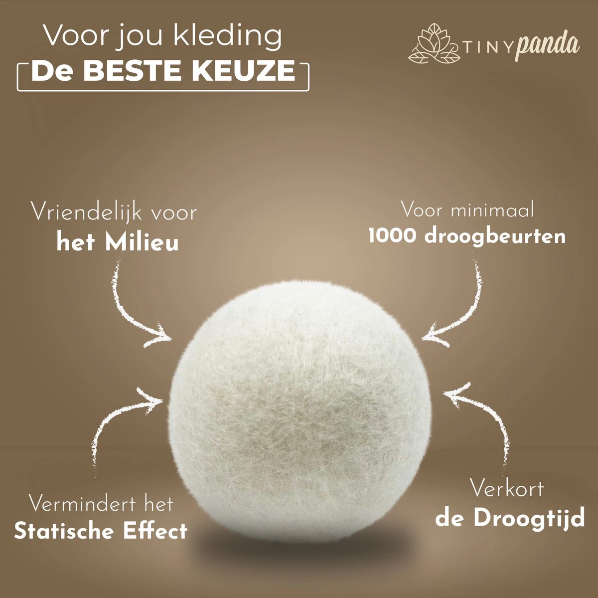 Merkloos Droger Ballen XL 8 Stuks – Zero Waste Dryer Balls - Duurzaam – Wasverzachter – Herbruikbare Drogerballen – Droogt De Was Sneller – Tiny Panda 6 Merkloos Droger Ballen XL 8 Stuks – Zero Waste Dryer Balls - Duurzaam – Wasverzachter – Herbruikbare Drogerballen – Droogt De Was Sneller – Tiny Panda - Afbeelding 4