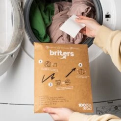 Briters Wasmiddelstrips - 100 Wasbeurten - Ecologisch Wasmiddel - 100% Plasticvrij - Fresh Linen - Wasstrips -Dagelijkse Benodigdheden Winkel 1200x1200 1144