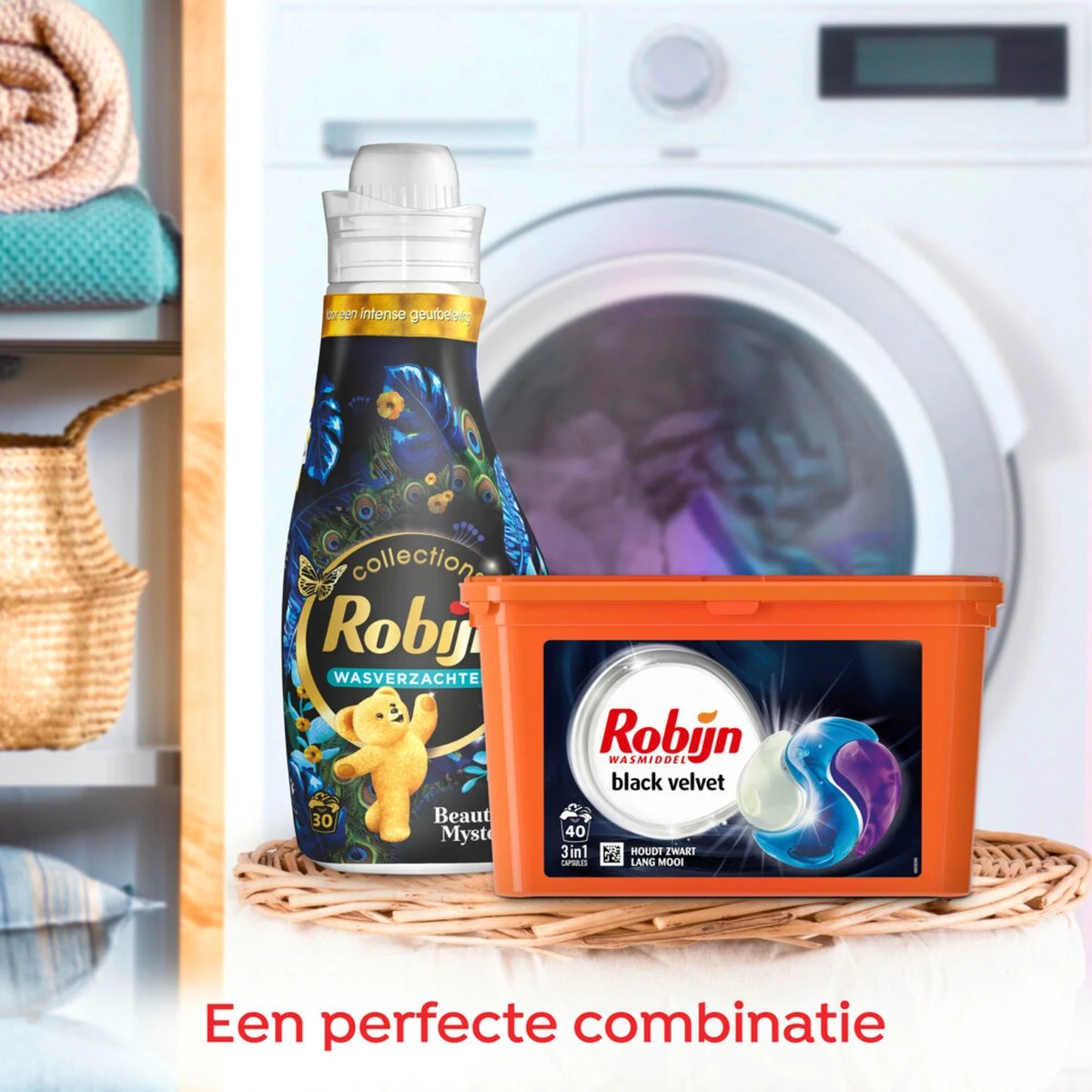 Robijn Wascapsules 3-in-1 Black Velvet - 3 X 40 Stuks - Voordeelverpakking 8 Robijn Wascapsules 3-in-1 Black Velvet - 3 X 40 Stuks - Voordeelverpakking - Afbeelding 6