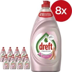Dreft Clean & Care Rose & Satin Afwasmiddel - 8x780ml - Voordeelverpakking 16 Dreft Clean & Care Rose & Satin Afwasmiddel - 8x780ml - Voordeelverpakking -Dagelijkse Benodigdheden Winkel 1200x1200 123
