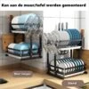 Doogo® Afdruiprek Met Lekbak 2 Laags – Inklapbaar - Muur Hangen Mogelijke - Afwasrek – Met 2 Lekbakken – Extra Accessories Voor Servies En Snijplanken - RVS 2 Doogo® Afdruiprek Met Lekbak 2 Laags – Inklapbaar - Muur Hangen Mogelijke - Afwasrek – Met 2 Lekbakken – Extra Accessories Voor Servies En Snijplanken - RVS -Dagelijkse Benodigdheden Winkel 1200x1200 128