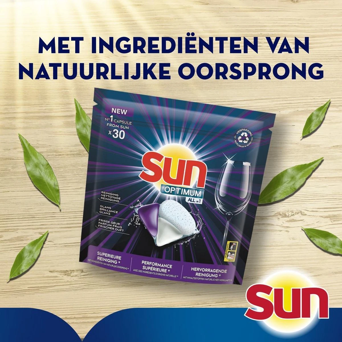 SUN® Sun Optimum All-in 1 Regular Capsules - 30 Vaatwastabletten - Maandbox 9 SUN® Sun Optimum All-in 1 Regular Capsules - 30 Vaatwastabletten - Maandbox - Afbeelding 7
