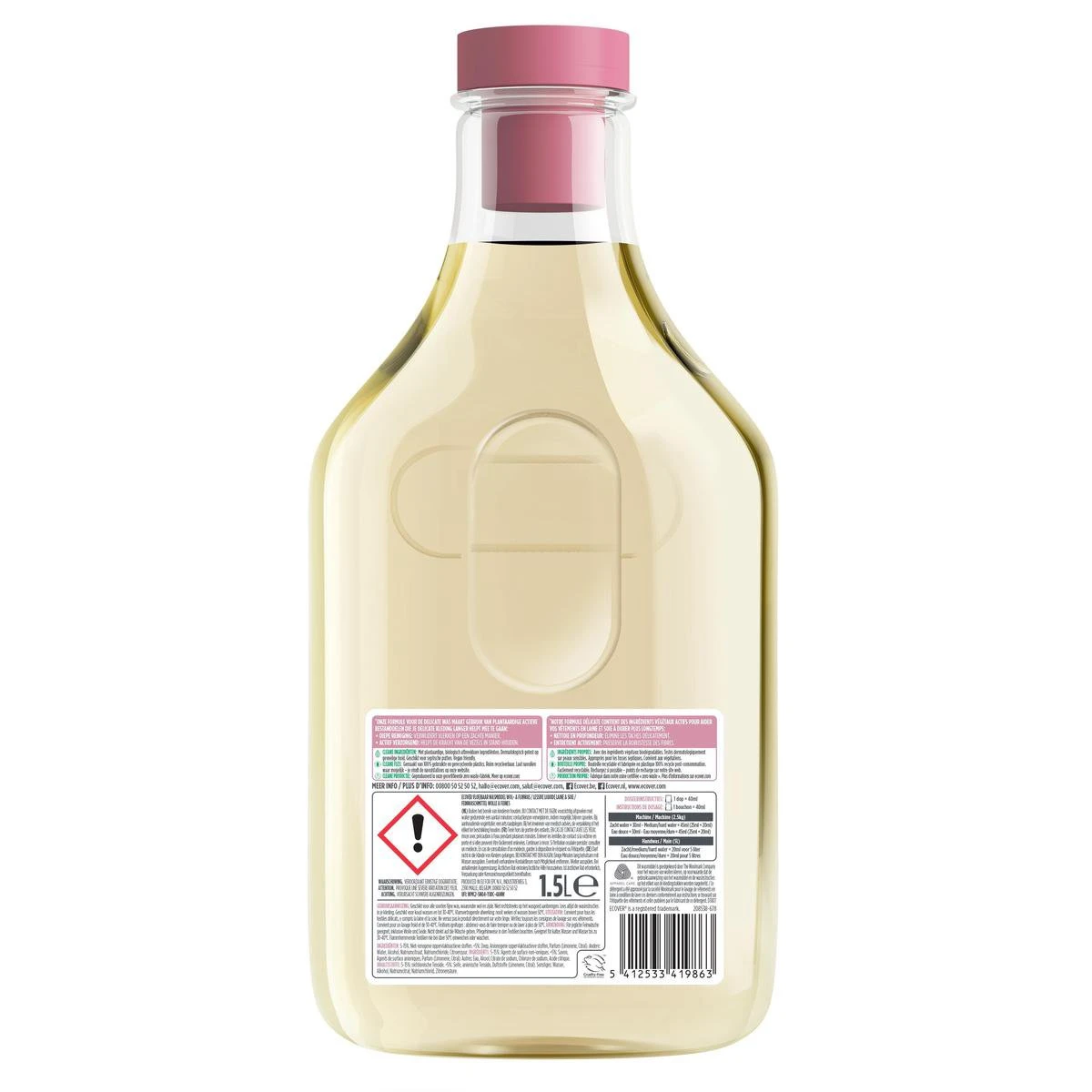 Ecover Wol & Fijnwasmiddel - Waterlelie & Groene Meloen - 1,5 L - 33 Wasbeurten 6 Ecover Wol & Fijnwasmiddel - Waterlelie & Groene Meloen - 1,5 L - 33 Wasbeurten - Afbeelding 4