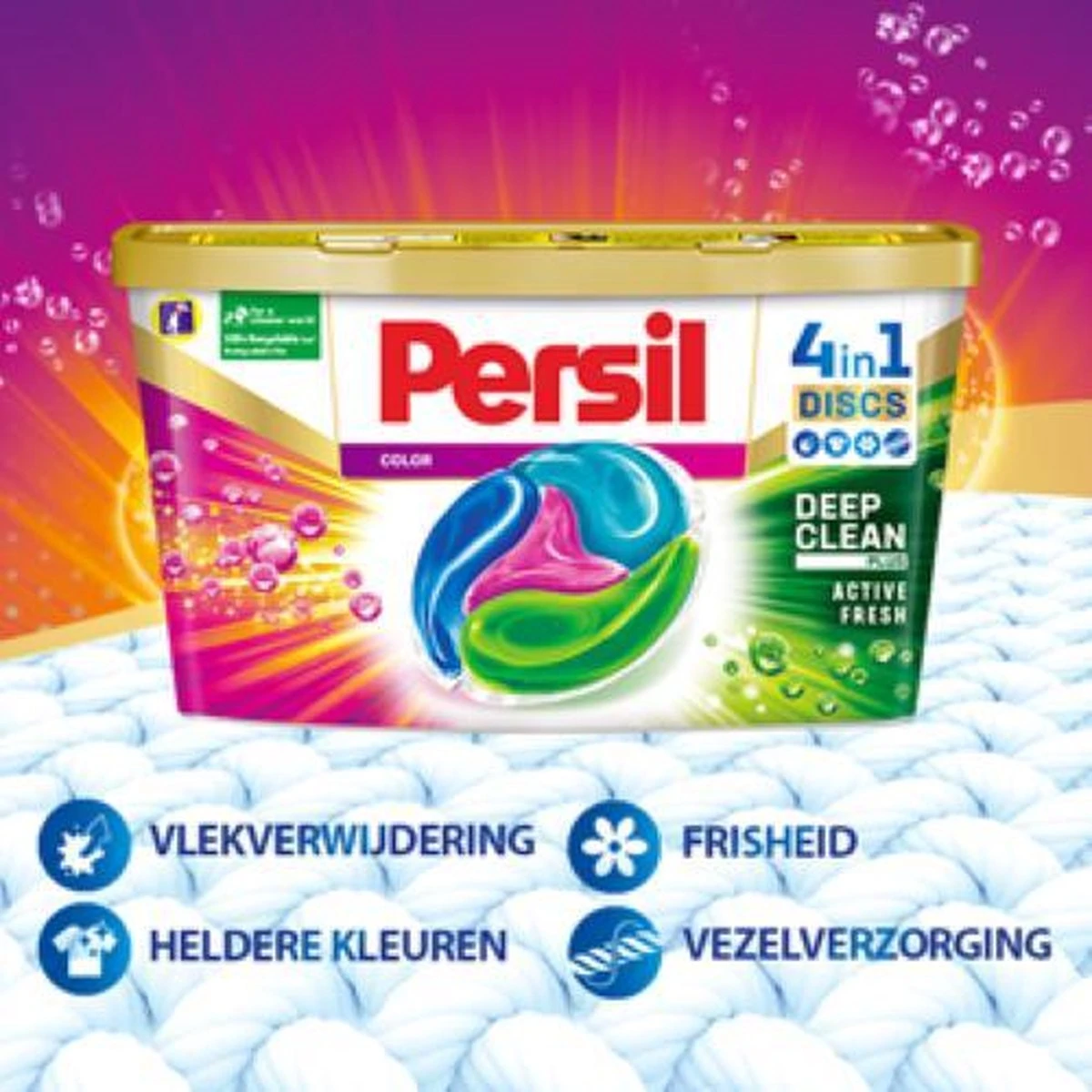 Persil® Persil 4in1 Discs Color Wascapsules - Wasmiddel Capsules - Voordeelverpakking - 8 X 15 Wasbeurten 9 Persil® Persil 4in1 Discs Color Wascapsules - Wasmiddel Capsules - Voordeelverpakking - 8 X 15 Wasbeurten - Afbeelding 7