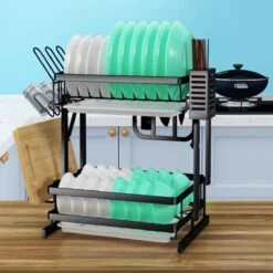 TammaT - Afdruiprek Met Lekbak 2 Laags – Inklapbaar - Afwasrek – Met 2 Lekbakken – Extra Accessories Voor Servies En Snijplanken - RVS - 38x35x26,5cm 18 TammaT - Afdruiprek Met Lekbak 2 Laags – Inklapbaar - Afwasrek – Met 2 Lekbakken – Extra Accessories Voor Servies En Snijplanken - RVS - 38x35x26,5cm -Dagelijkse Benodigdheden Winkel 1200x1200 216