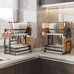 TammaT - Afdruiprek Met Lekbak 2 Laags – Inklapbaar - Afwasrek – Met 2 Lekbakken – Extra Accessories Voor Servies En Snijplanken - RVS - 38x35x26,5cm 22 TammaT - Afdruiprek Met Lekbak 2 Laags – Inklapbaar - Afwasrek – Met 2 Lekbakken – Extra Accessories Voor Servies En Snijplanken - RVS - 38x35x26,5cm -Dagelijkse Benodigdheden Winkel 1200x1200 219