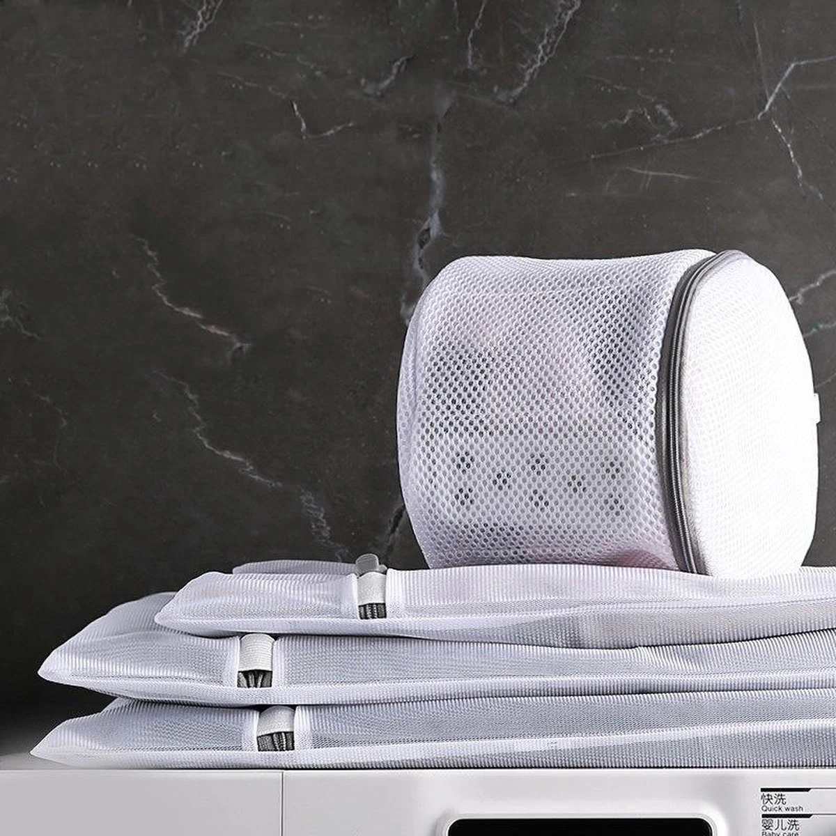 Merkloos Waszak 4 Delig - 1x Groot (50x60 Cm) - 1x Middel ( 40x50cm) - 1x Normaal (30x40cm) - 1x BH (17x15cm) 5 Merkloos Waszak 4 Delig - 1x Groot (50x60 Cm) - 1x Middel ( 40x50cm) - 1x Normaal (30x40cm) - 1x BH (17x15cm) - Afbeelding 3