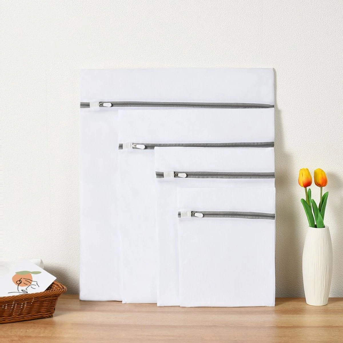 Merkloos Laundry Bag | Waszak | Set Van 4 Waszakken Met Rits | Transparant | Wasnet | Waszakjes | Vakantie Als Kledingsorteerder | Groot Formaat | Laken/schoenen/bh/ondergoed/kleding 3 Merkloos Laundry Bag | Waszak | Set Van 4 Waszakken Met Rits | Transparant | Wasnet | Waszakjes | Vakantie Als Kledingsorteerder | Groot Formaat | Laken/schoenen/bh/ondergoed/kleding